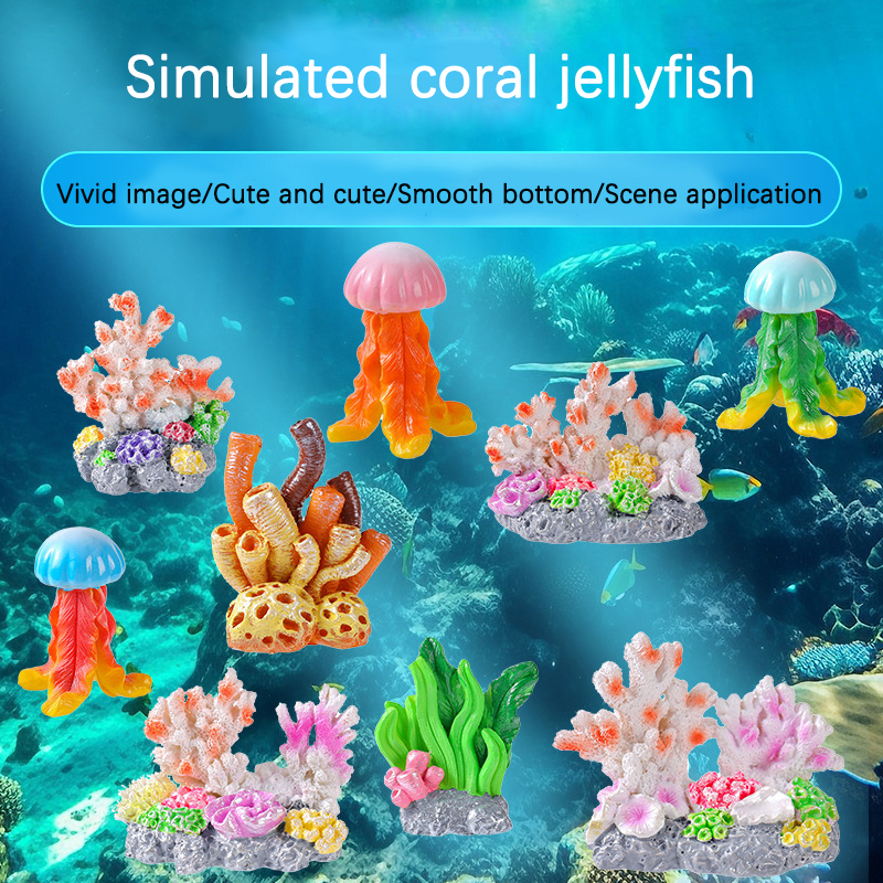 Aquarium Fish Cartoon - Mini Resin Fish Tank Accessories Cute