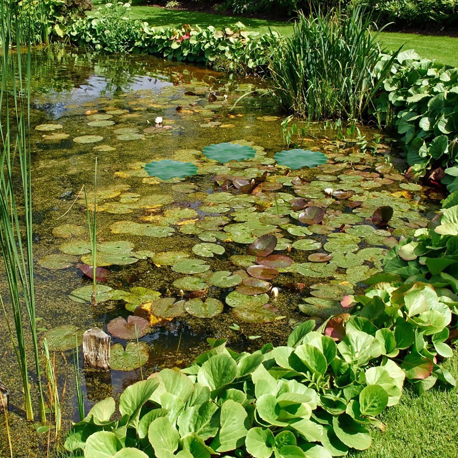Aquarium Fish In Pond - 15Pcs Artificial Lotus Leaves Simulation Floating
