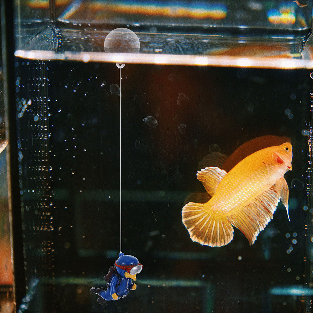 Aquarium Fish Unique - 2Pcs Floating Diver Aquarium Decorations Safe