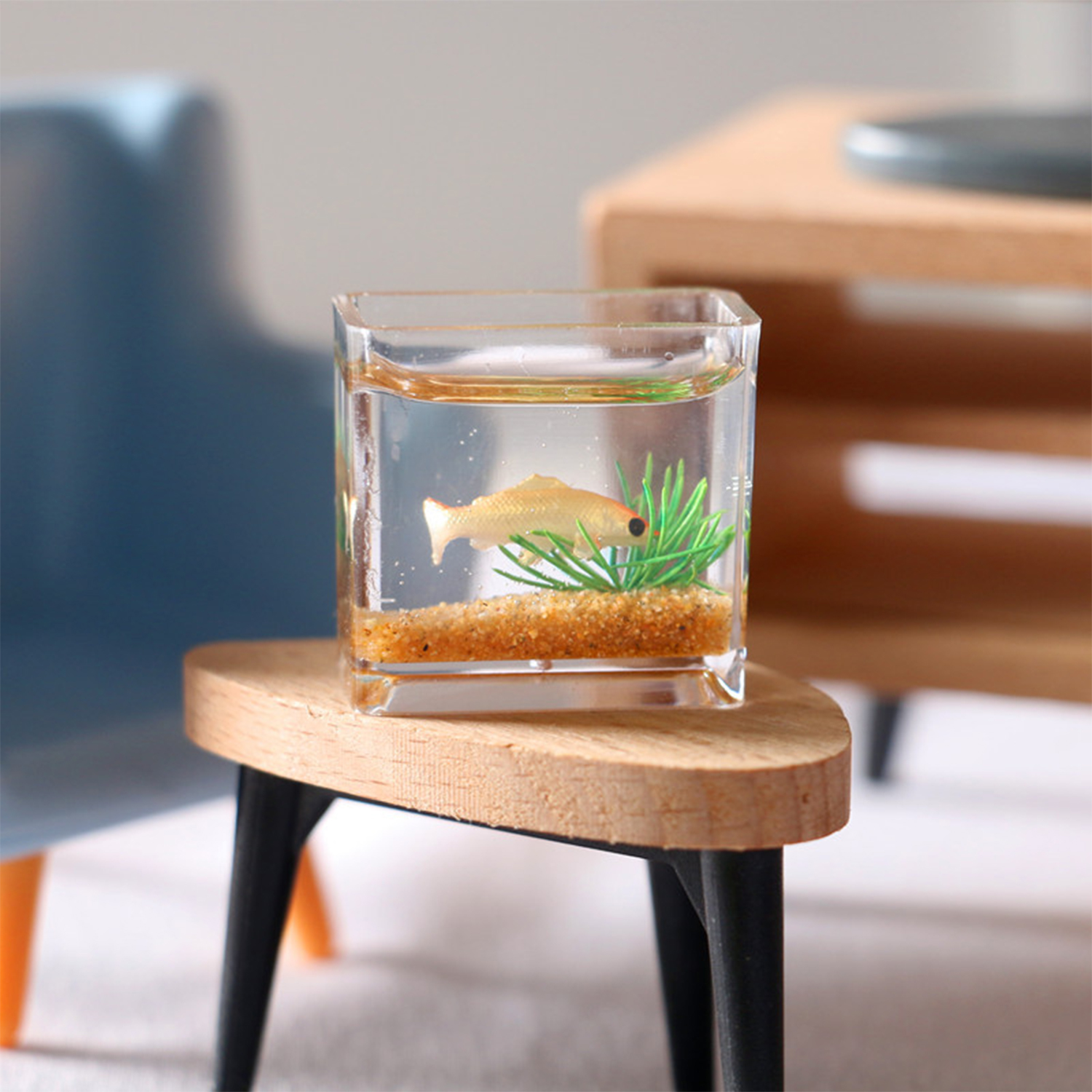 Aquarium Fish Cartoon - Dollhouse Miniature Glass Fish Tank Ornaments
