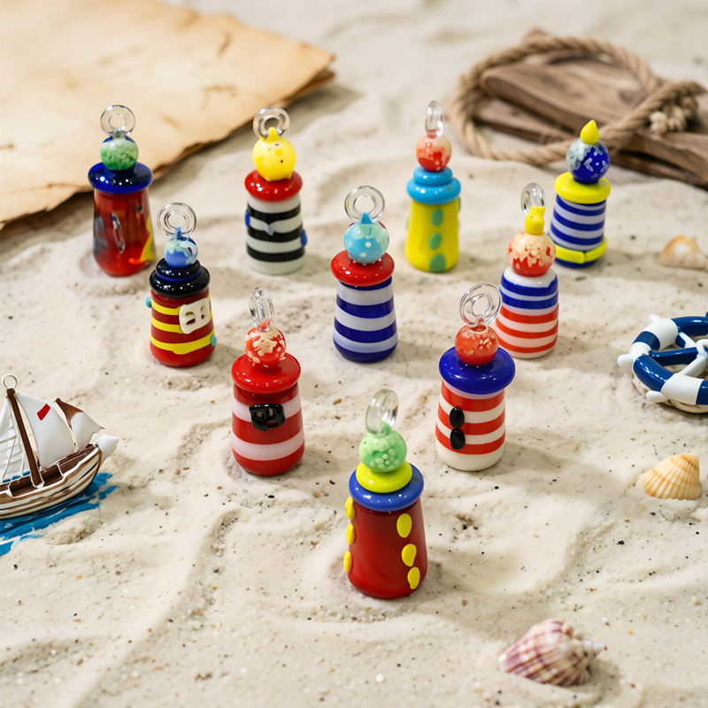 Aquarium Fish And Supplies - Mini Cute Lighthouse Charm Nautical Style