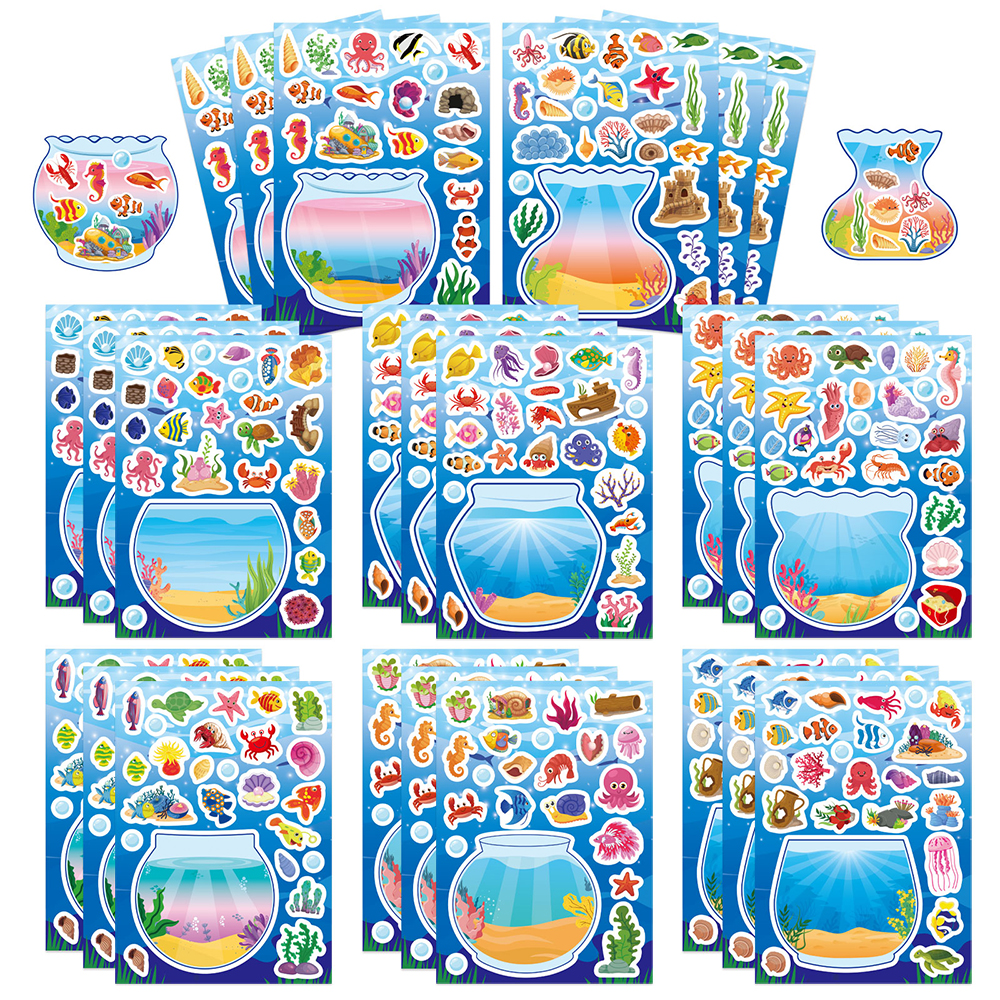 Aquarium Fish Lego - 8/16sheets Fish Tank Marine Animals Creative