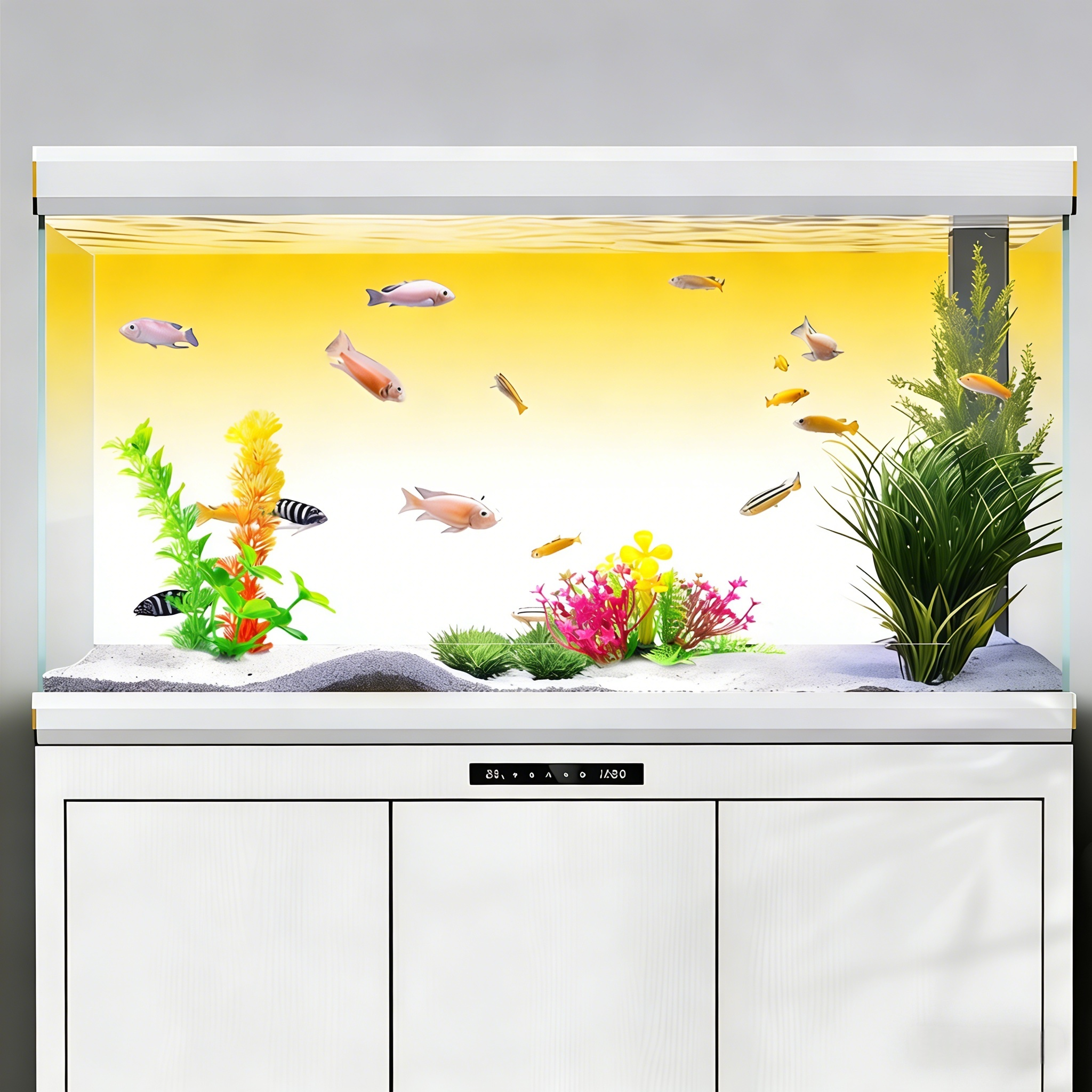 Yellow and White Gradient, Fis - Aquarium Fish Yellow review and price