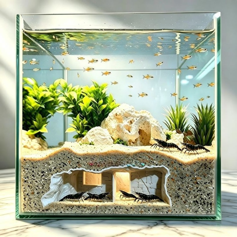 3D Printed Secret House Fish T - Aquarium Fish Hide review and price