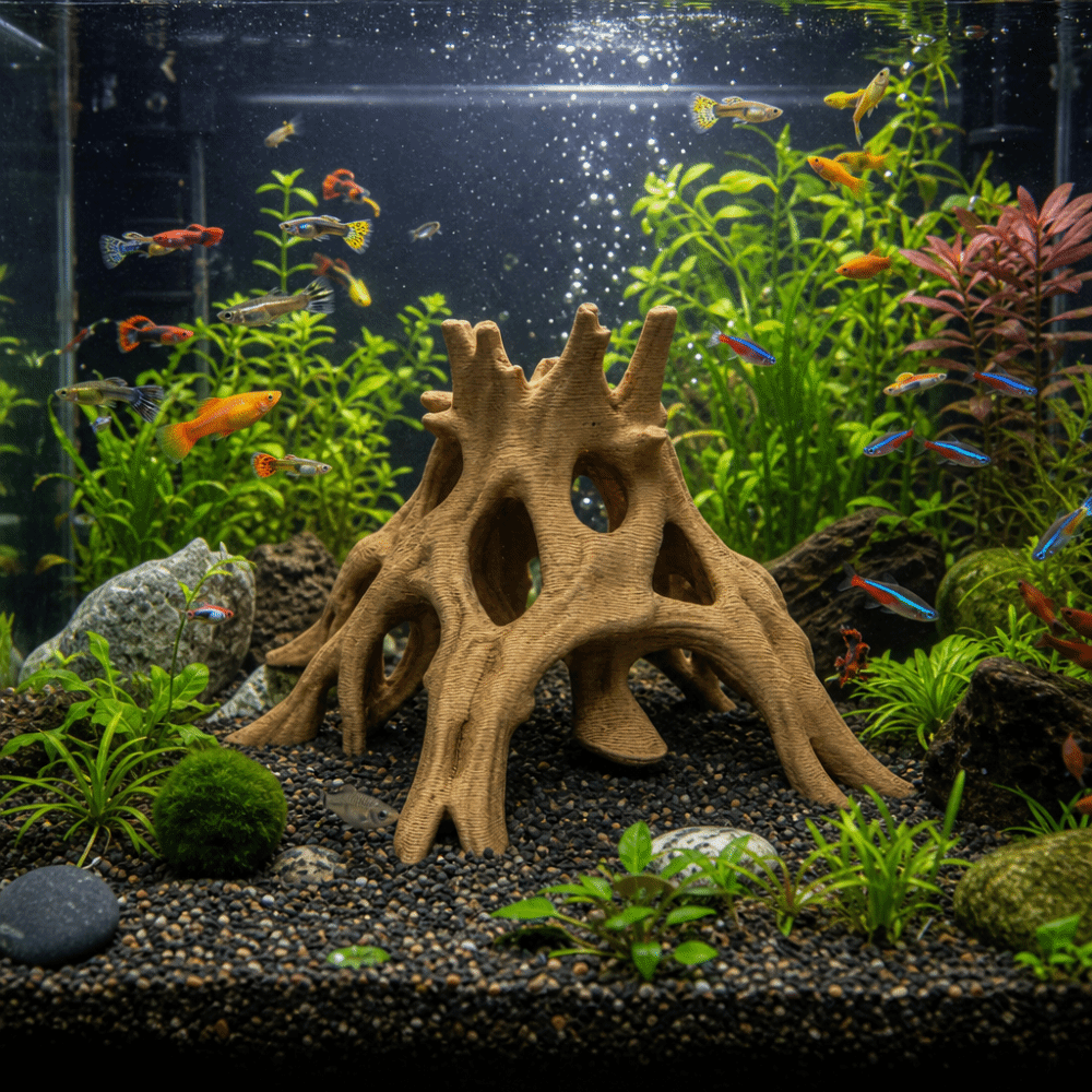 Tree Trunk Fish Shrimp Hiding  - Aquarium Fish Unique review and price