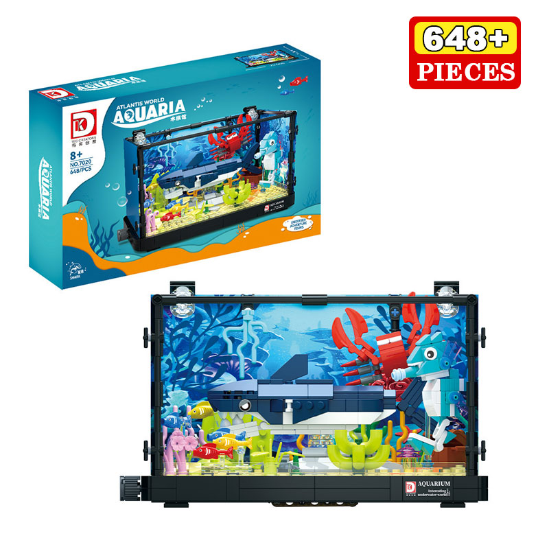 648PCS Shark Ecosystem Tank Bu - Aquarium Fish Lego review and price