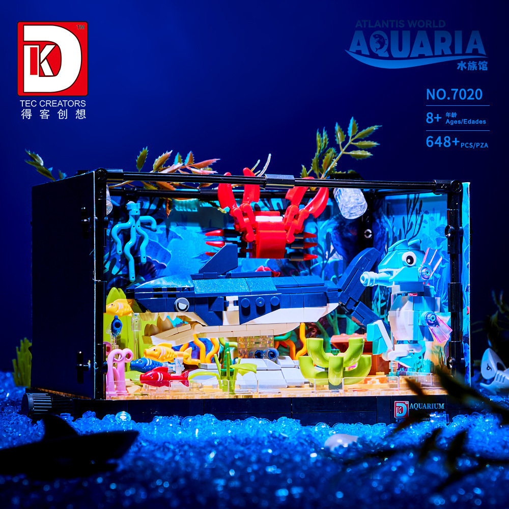 648PCS Shark Ecosystem Tank Bu - Aquarium Fish Lego review and price