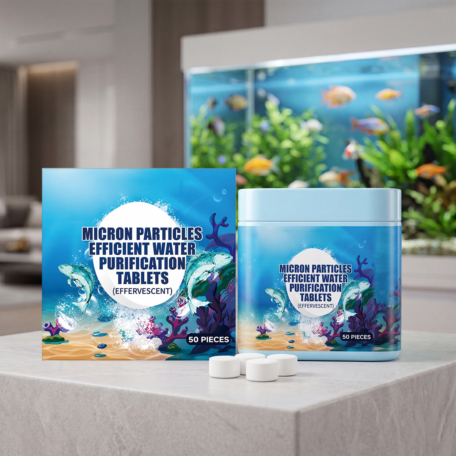 Aquarium Water Purifier Tablet - Aquarium Fish Yellow review and price