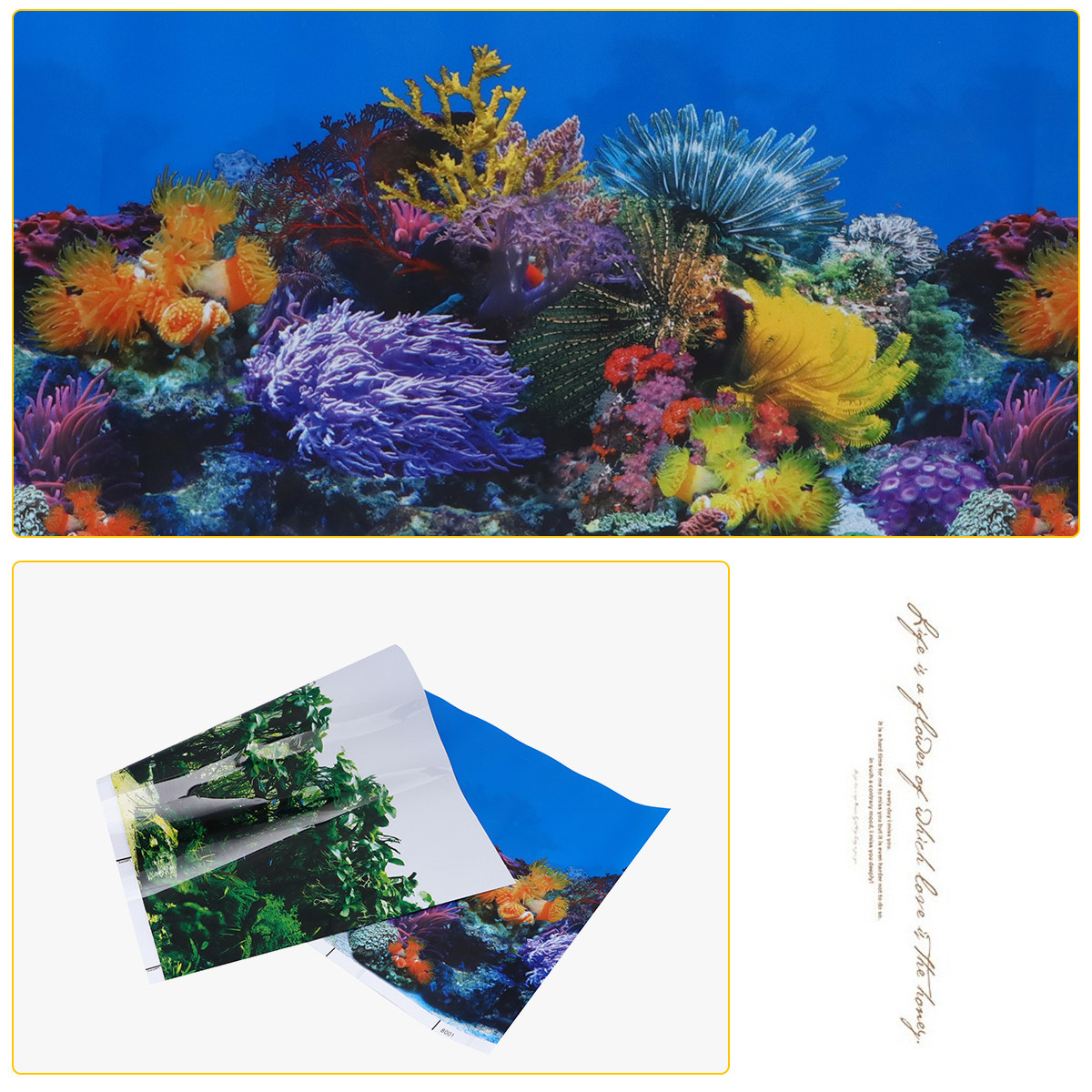 Fish Tank Backdrop Adhesive Aq - Aquarium Fish Wallpaper review and price