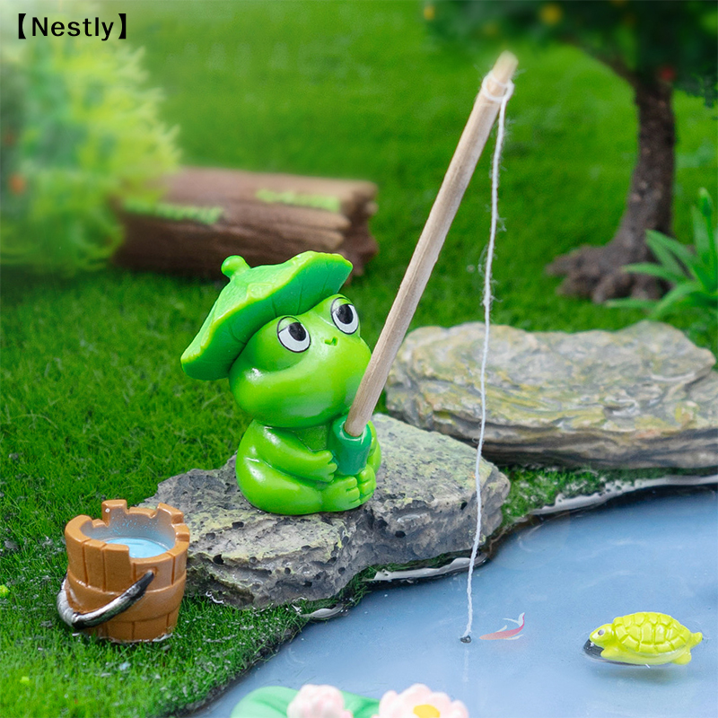Fishing Frog Panda Figurines O - Aquarium Fish Cartoon review and price