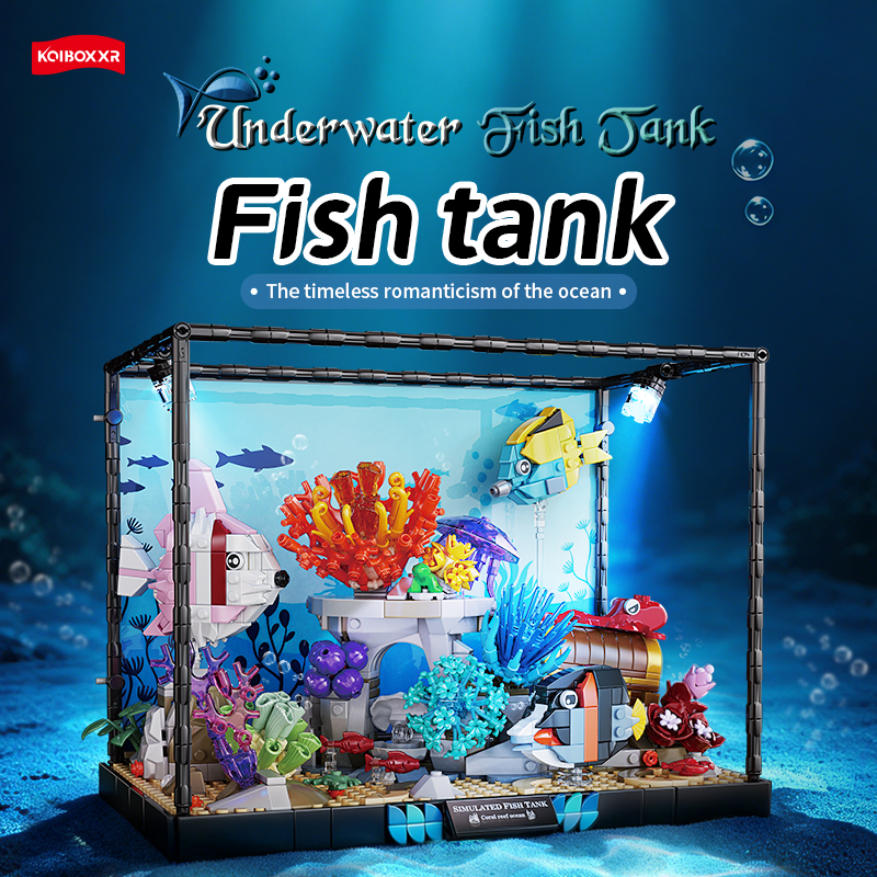 MOC 1318PCS LED Underwater Fis - Aquarium Fish Lego review and price