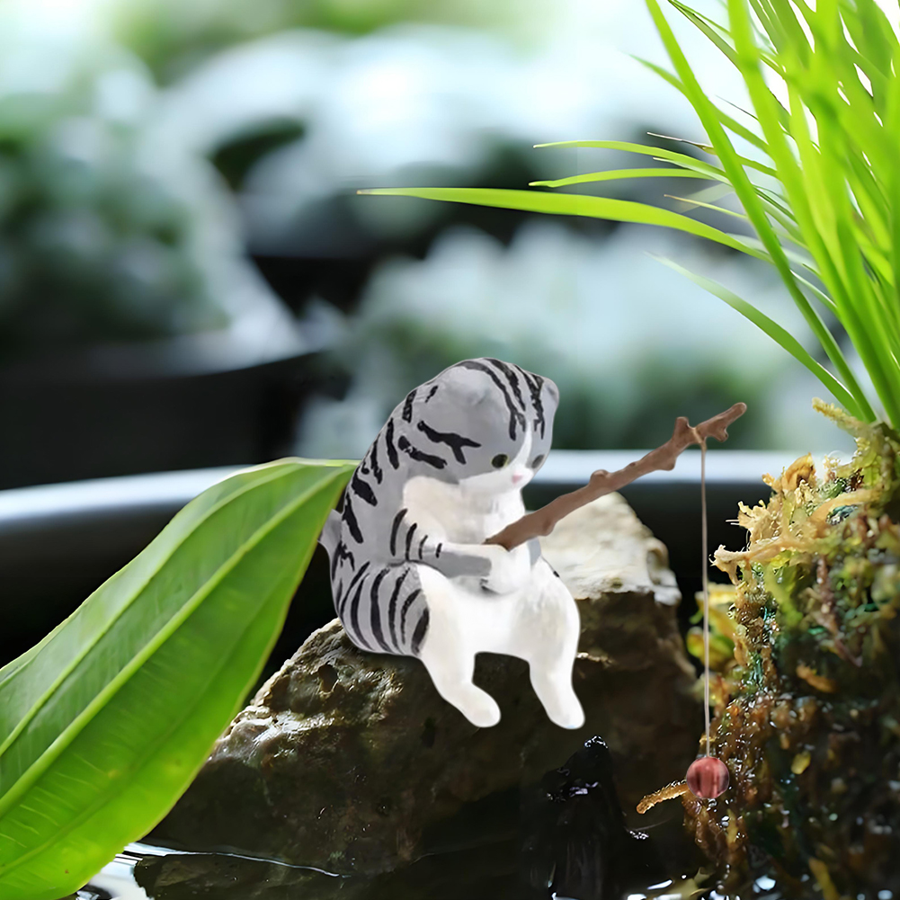 Cute Fishing Cat Figure Fish L - Aquarium Fish Cartoon review and price