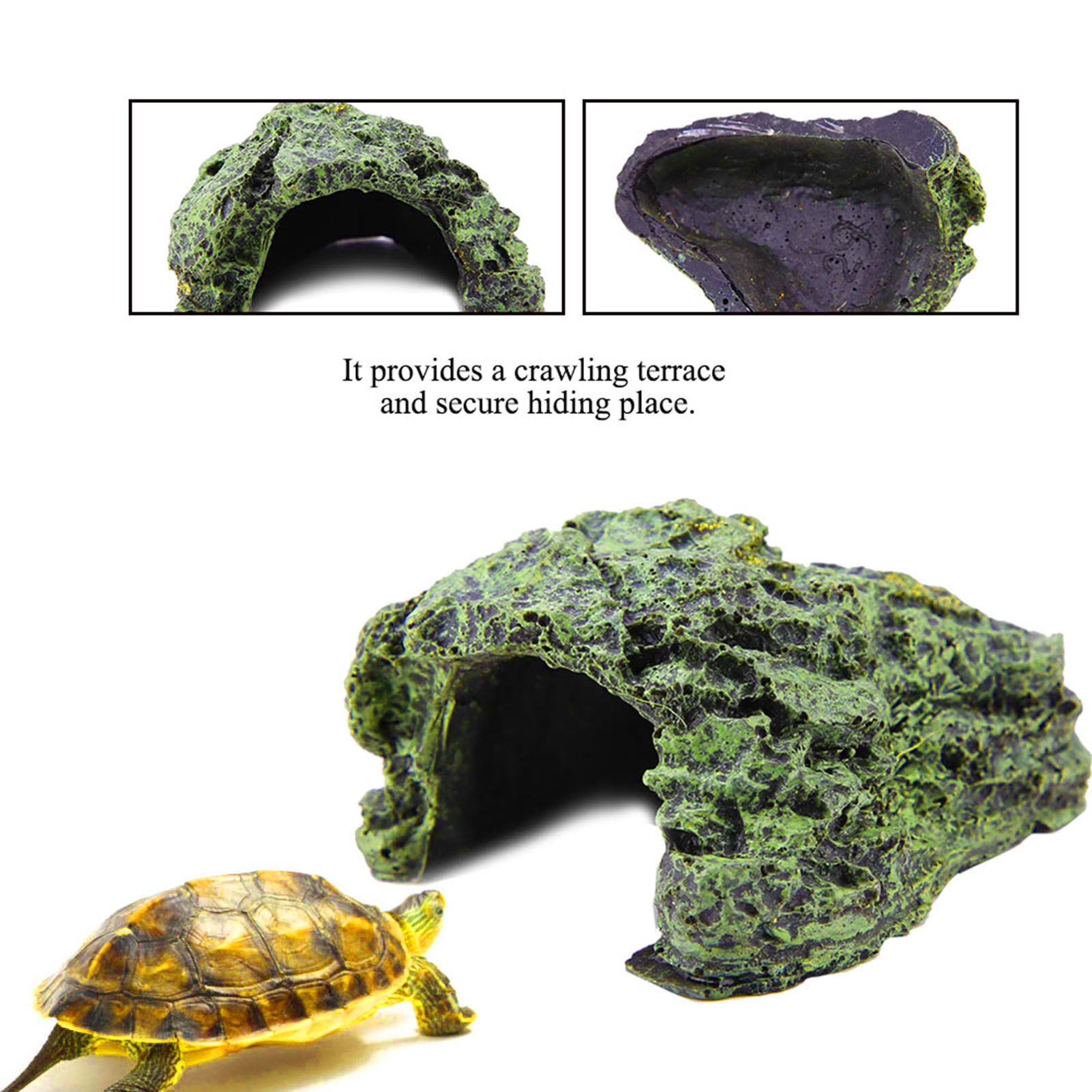Reptile Hide Cave Turtle Baski - Aquarium Fish Hide review and price