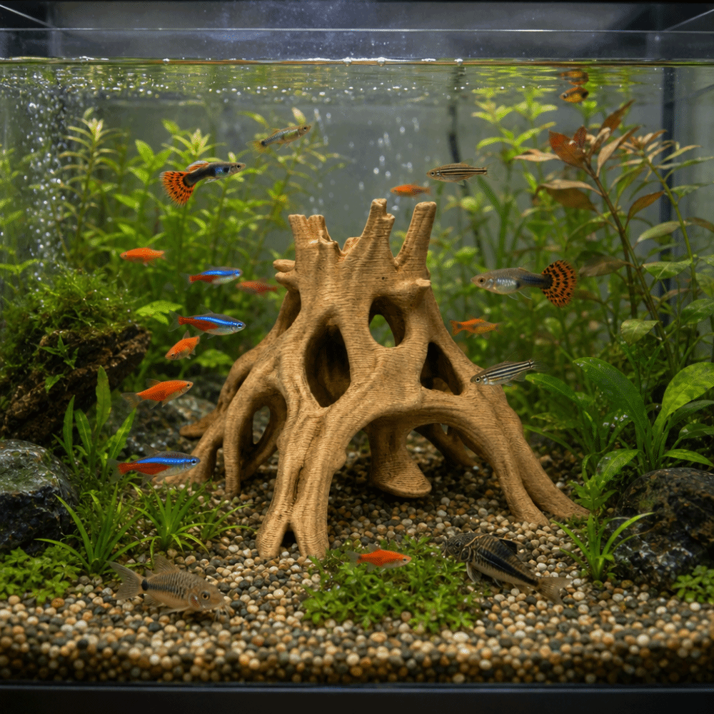 Tree Trunk Fish Shrimp Hiding  - Aquarium Fish Unique review and price
