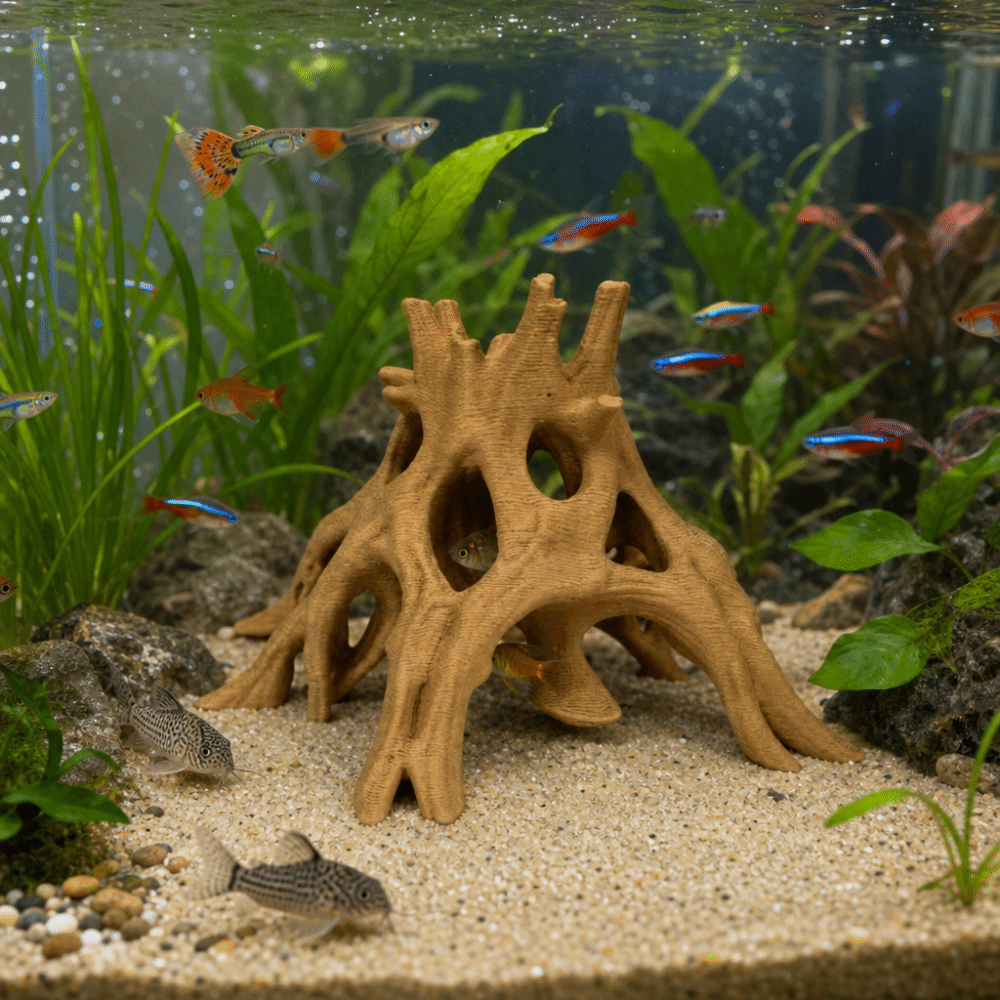 Tree Trunk Fish Shrimp Hiding  - Aquarium Fish Unique review and price