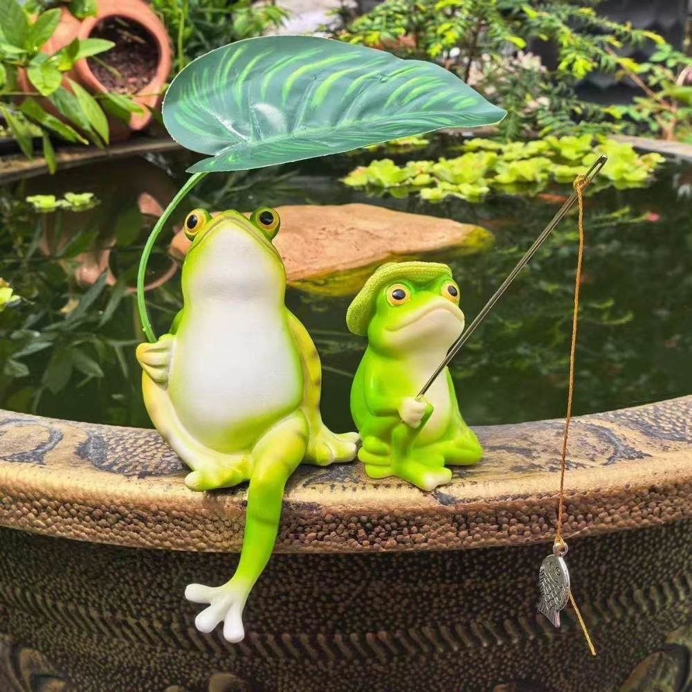 Cartoon Resin Frog Figurine Cr - Aquarium Fish Cartoon review and price