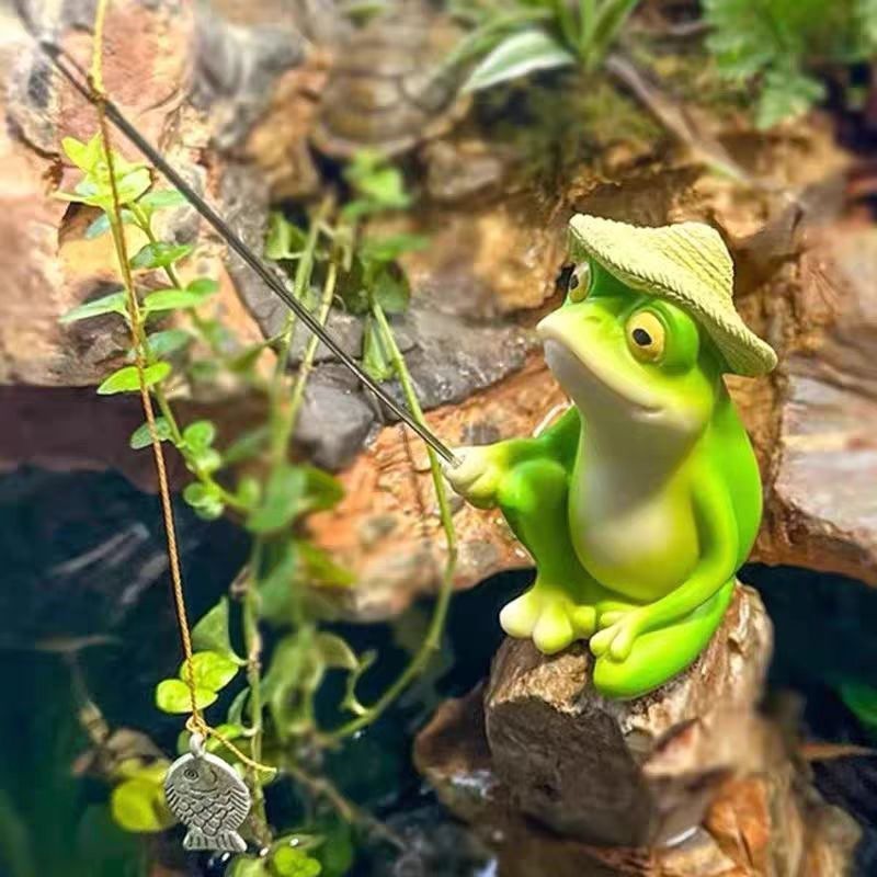 Cartoon Resin Frog Figurine Cr - Aquarium Fish Cartoon review and price