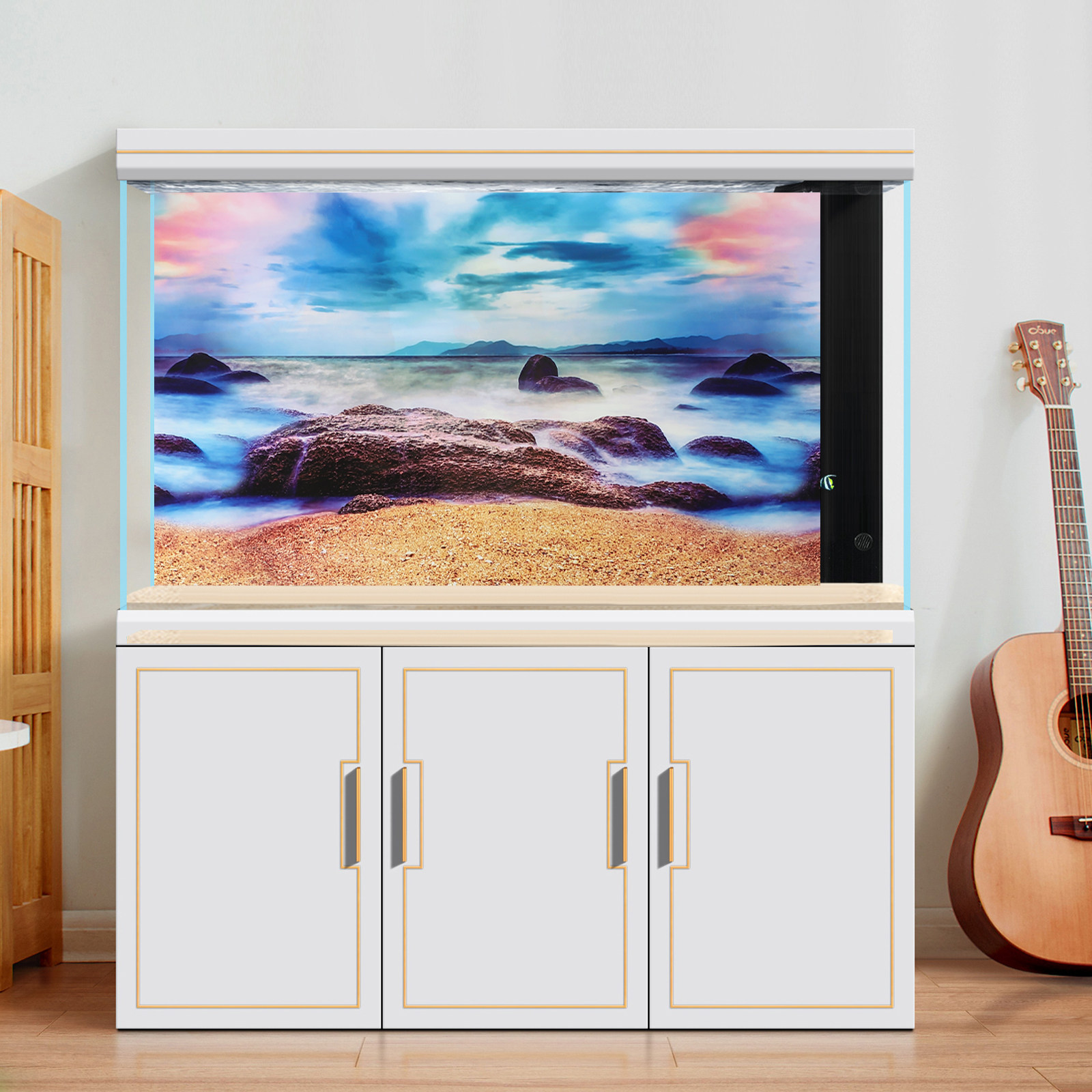 Fish Tank Background Paper Thi - Aquarium Fish Wallpaper review and price