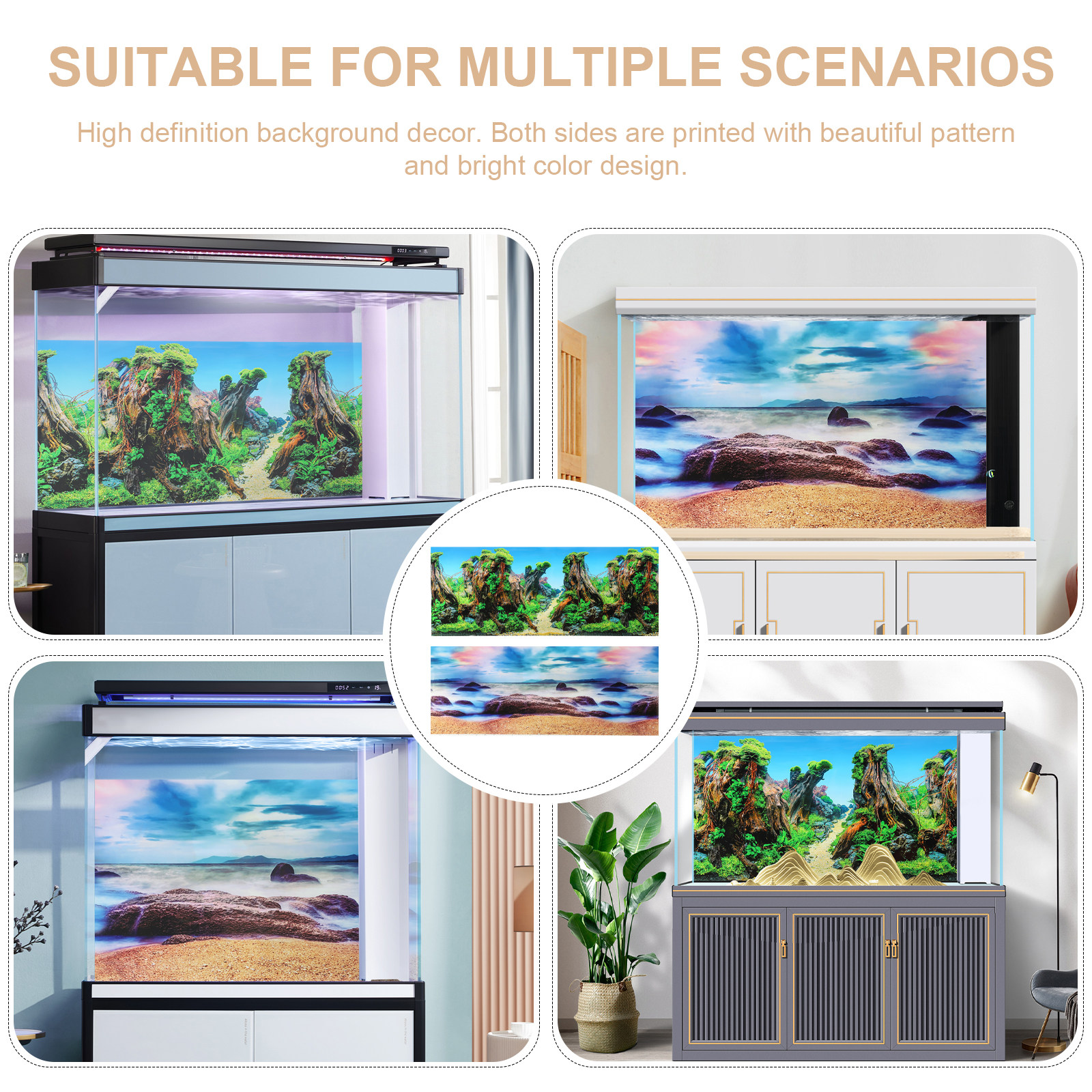 Fish Tank Background Paper Thi - Aquarium Fish Wallpaper review and price