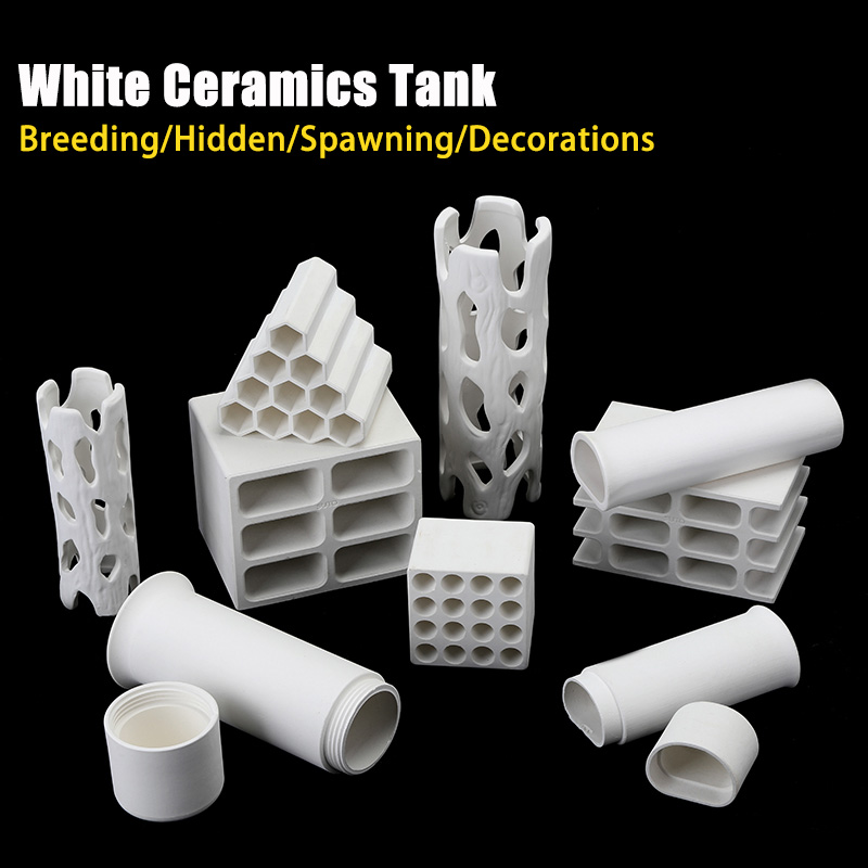 White Ceramics Tank Aquarium F - Aquarium Fish Hide review and price