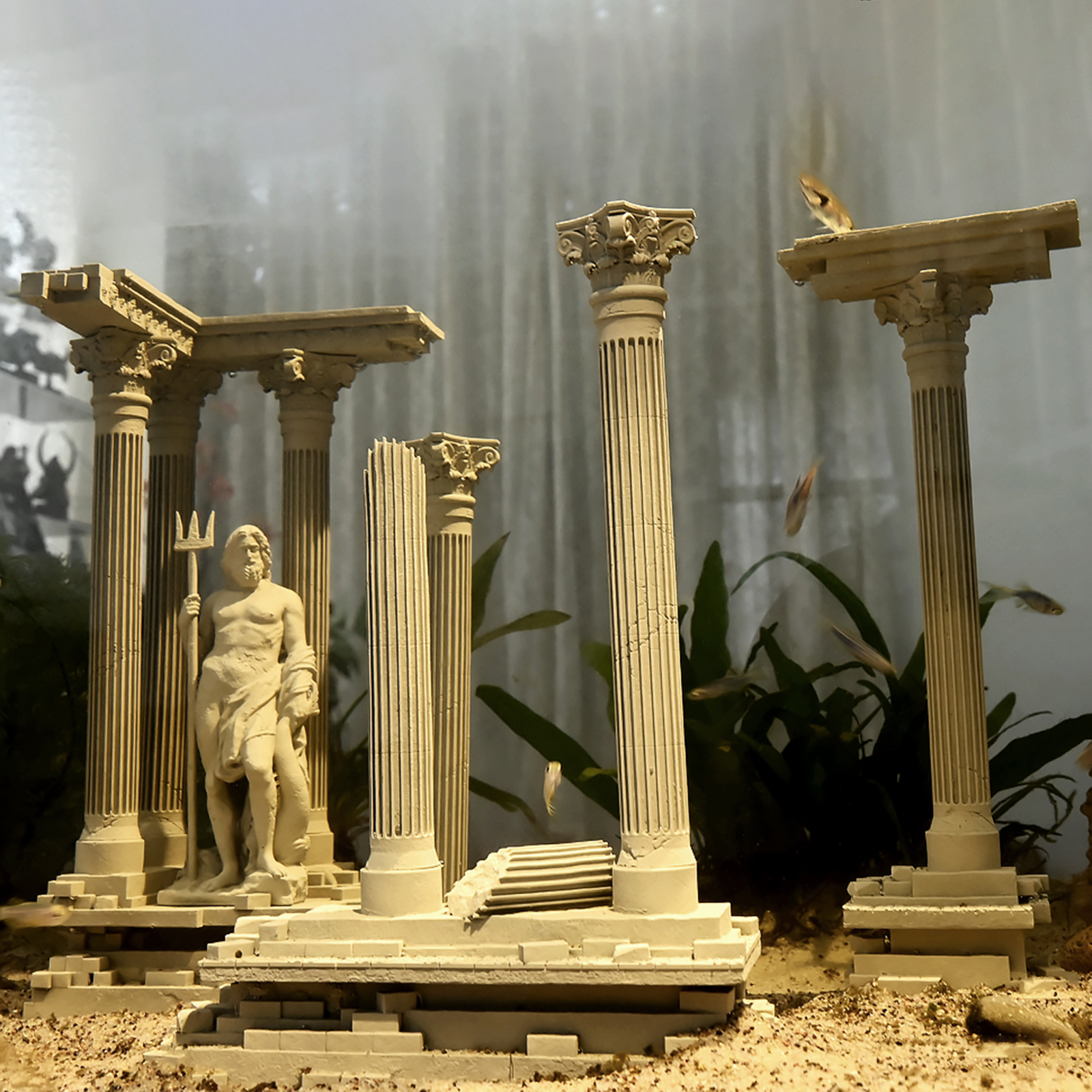 Roman Column Decoration Resin  - Aquarium Fish Cartoon review and price