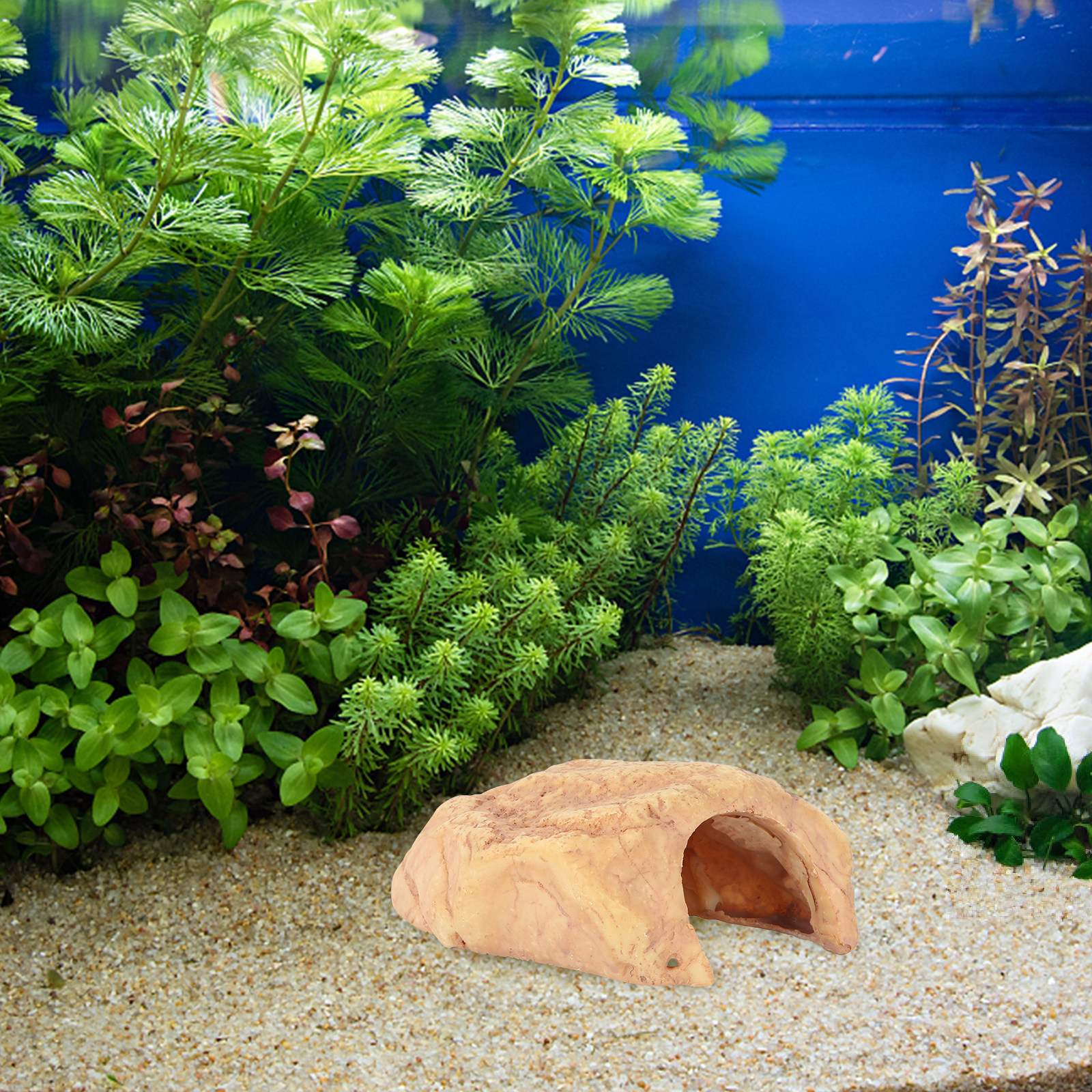1Pcs Resin Simulation Stone Aq - Aquarium Fish Yellow review and price