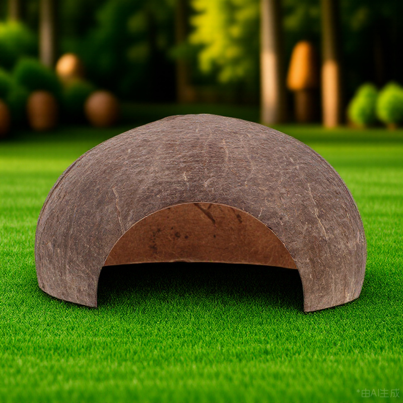 Coconut Shell Hideout Reptile  - Aquarium Fish Hide review and price