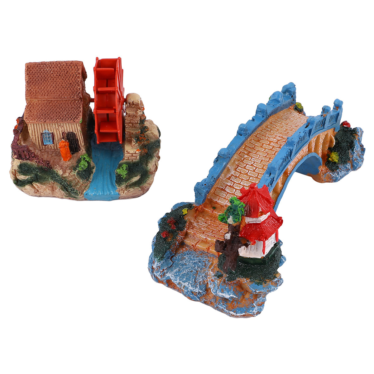 2Pcs Water Wheel Hut Resin Fis - Aquarium Fish Unique review and price