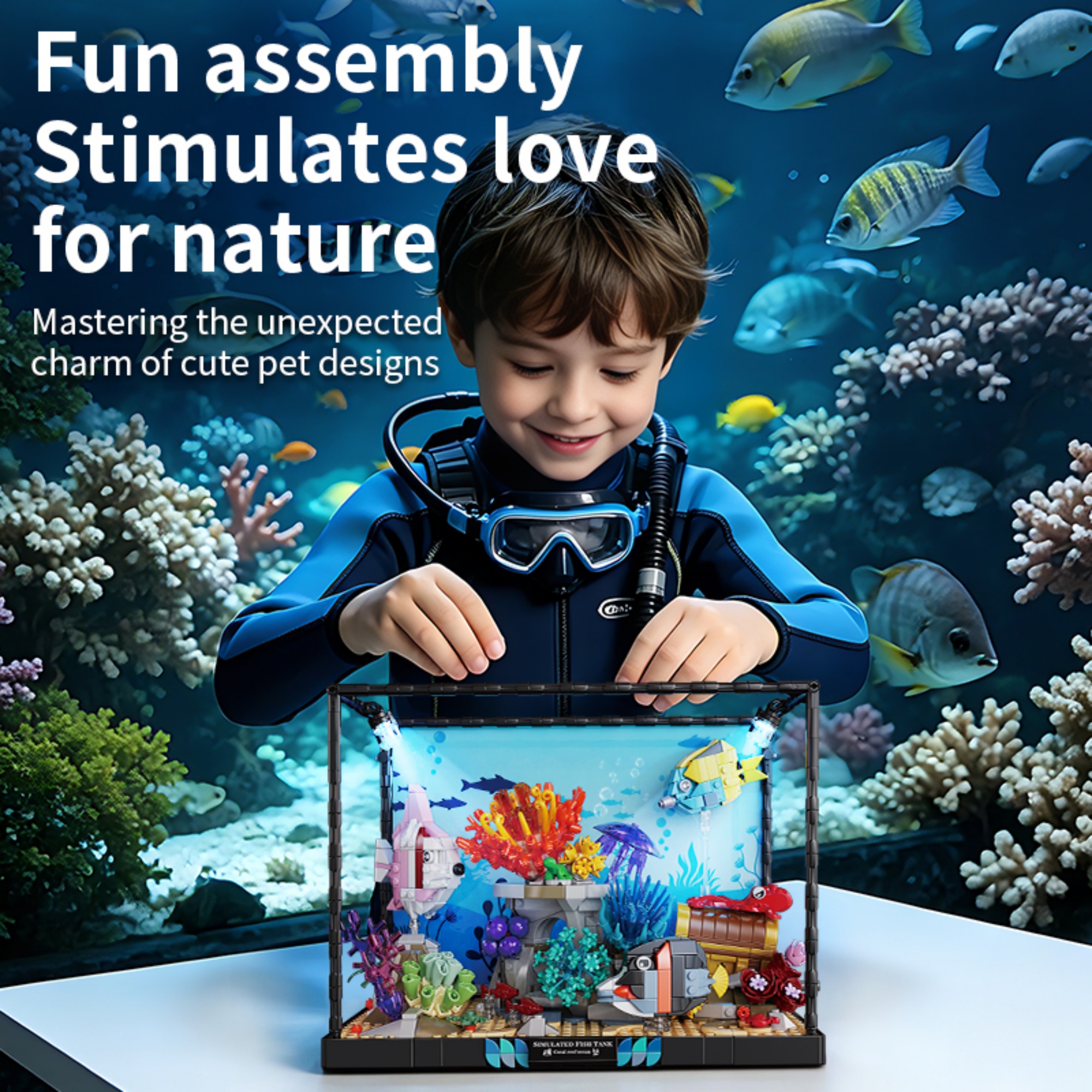 1318PCS Underwater Aquarium Bu - Aquarium Fish Lego review and price