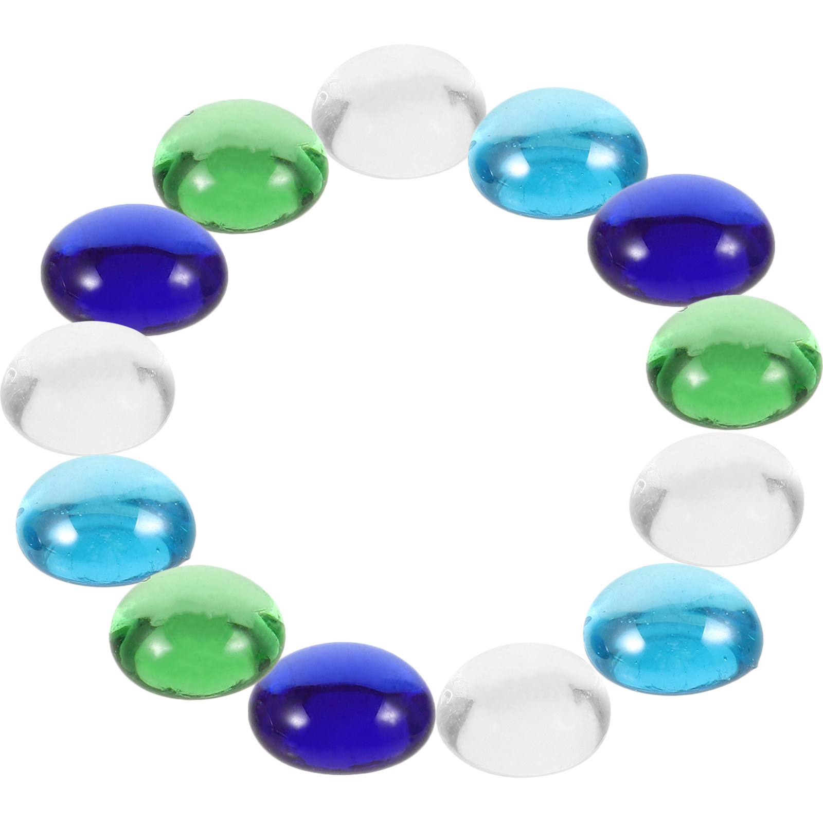 1Set Colorful Glass Beads Flat - Aquarium Fish In Pond review and price