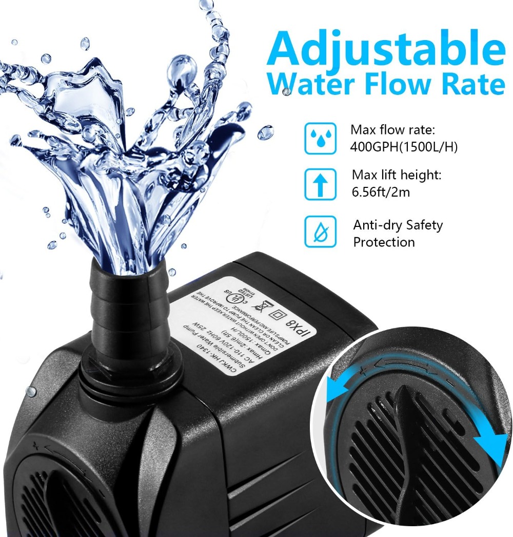 400GPH Submersible Fountain Pu - Aquarium Fish In Pond review and price