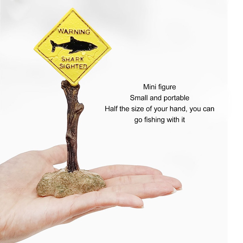 Resin Shark Warning Board Orna - Aquarium Fish Yellow review and price