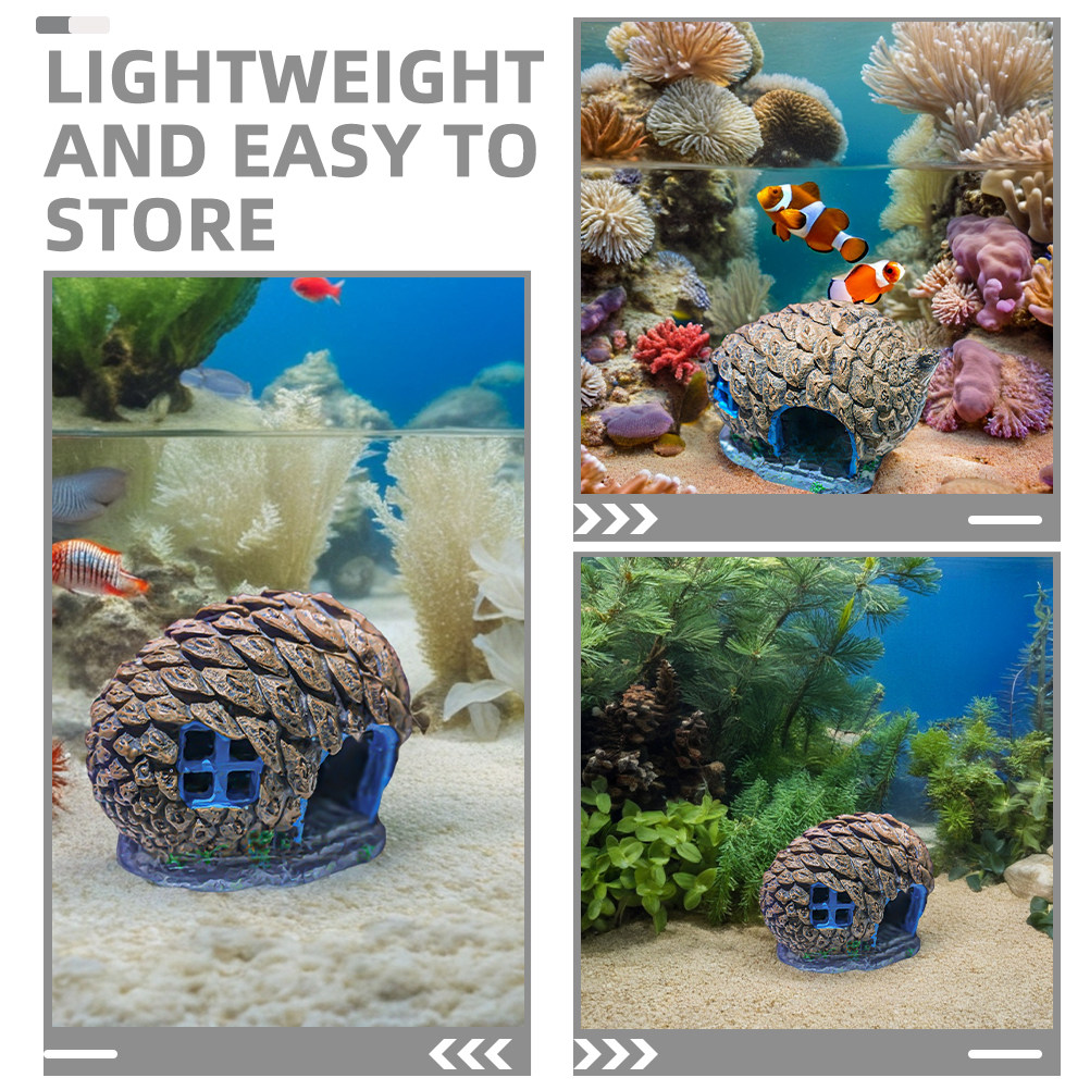 Pinecone Hideout Fish Tank Dec - Aquarium Fish Unique review and price