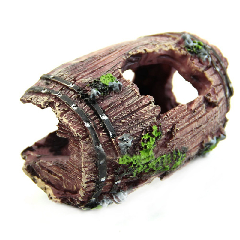 Aquarium Artificial Barrel Cav - Aquarium Fish Hide review and price