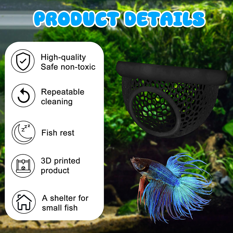 Ring FLoatinG Betta Hide Shrim - Aquarium Fish Hide review and price