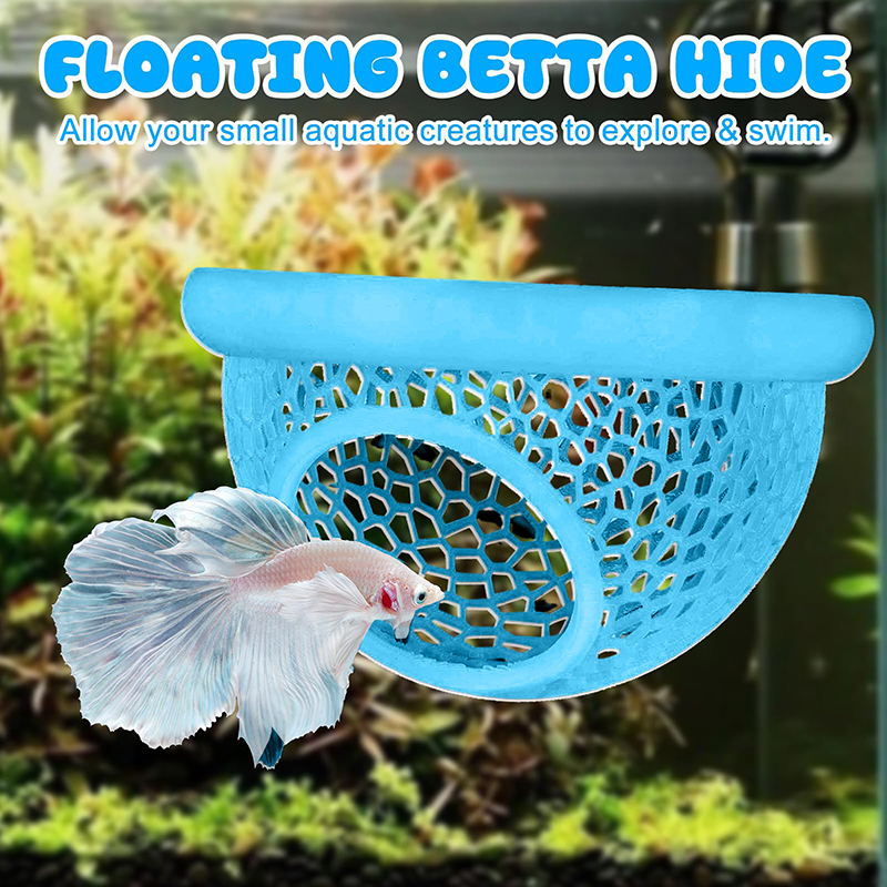 Ring FLoatinG Betta Hide Shrim - Aquarium Fish Hide review and price