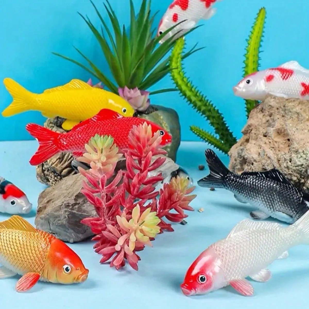 2pcs Colorful Artificial Koi F - Aquarium Fish Yellow review and price