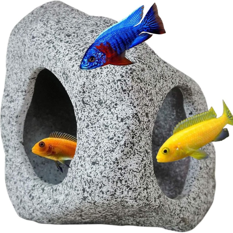 Fish Tank Cave Stone Landscapi - Aquarium Fish Hide review and price