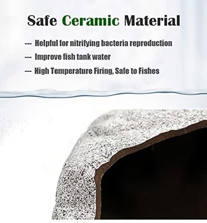 Fish Tank Cave Stone Landscapi - Aquarium Fish Hide review and price