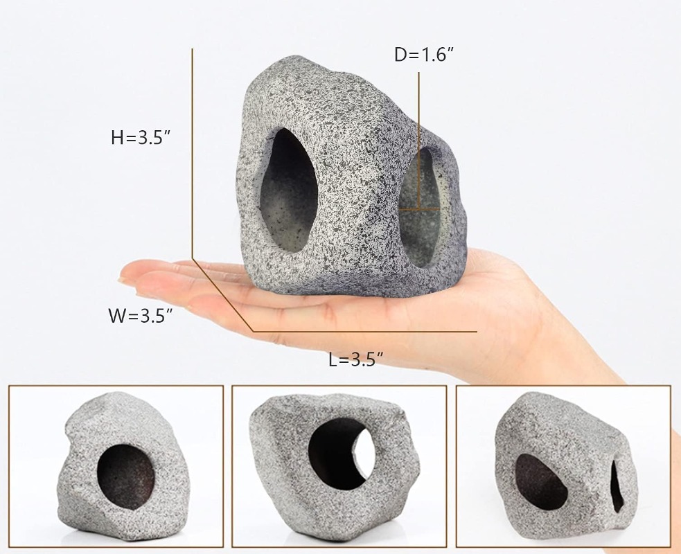 Fish Tank Cave Stone Landscapi - Aquarium Fish Hide review and price