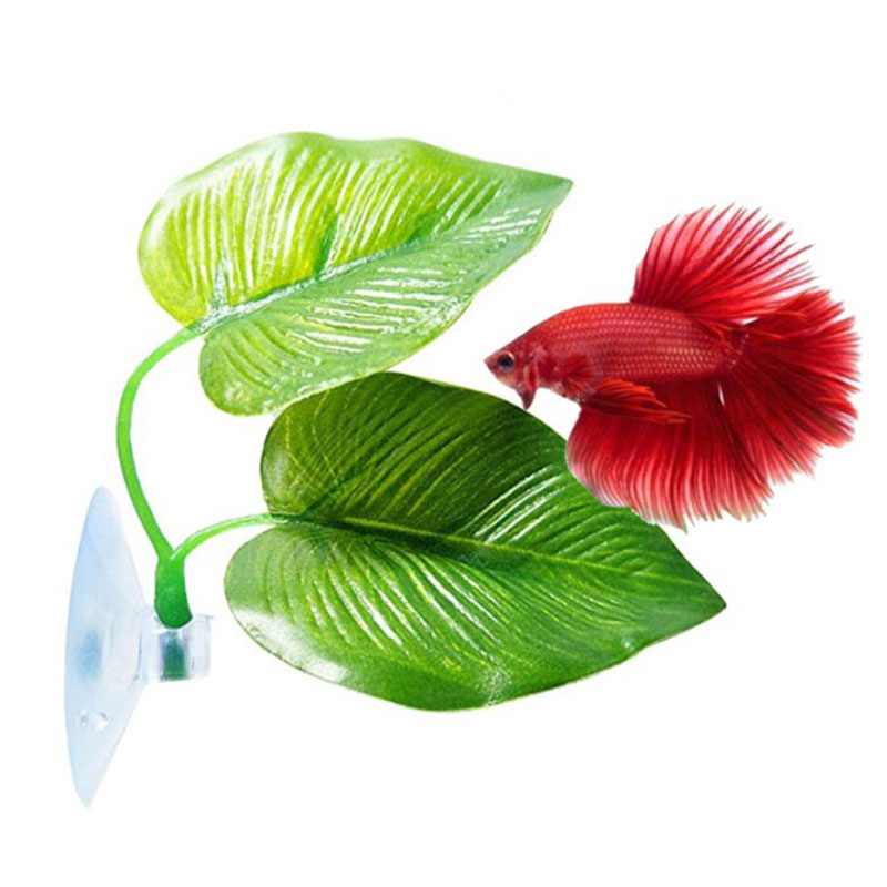Artificial Aquarium Leaf Plant - Aquarium Fish Hide review and price