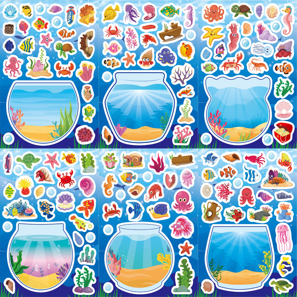 8/16sheets Fish Tank Marine An - Aquarium Fish Lego review and price