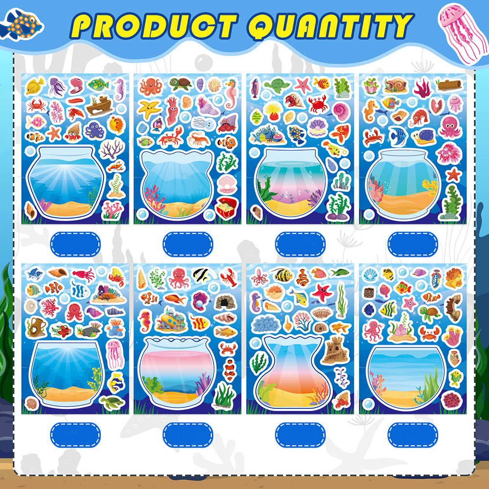 8/16sheets Fish Tank Marine An - Aquarium Fish Lego review and price