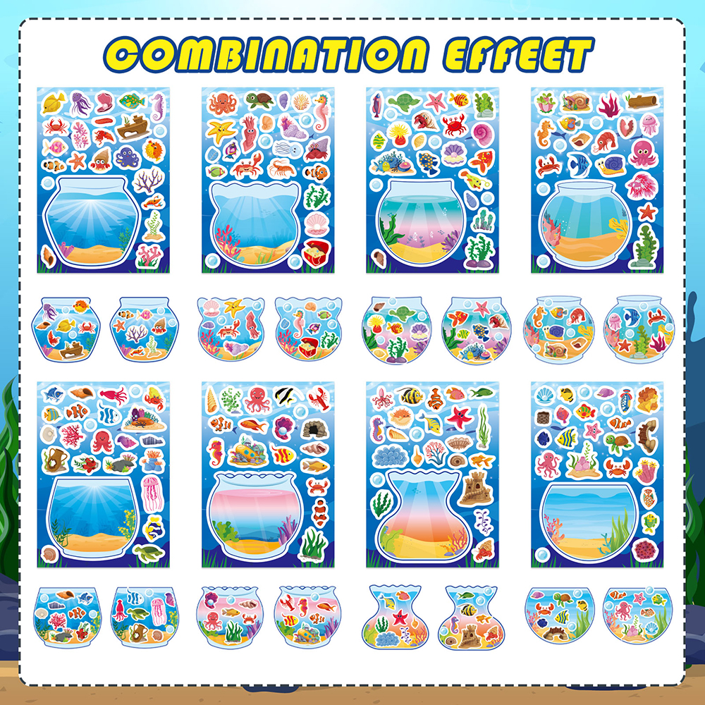 8/16sheets Fish Tank Marine An - Aquarium Fish Lego review and price