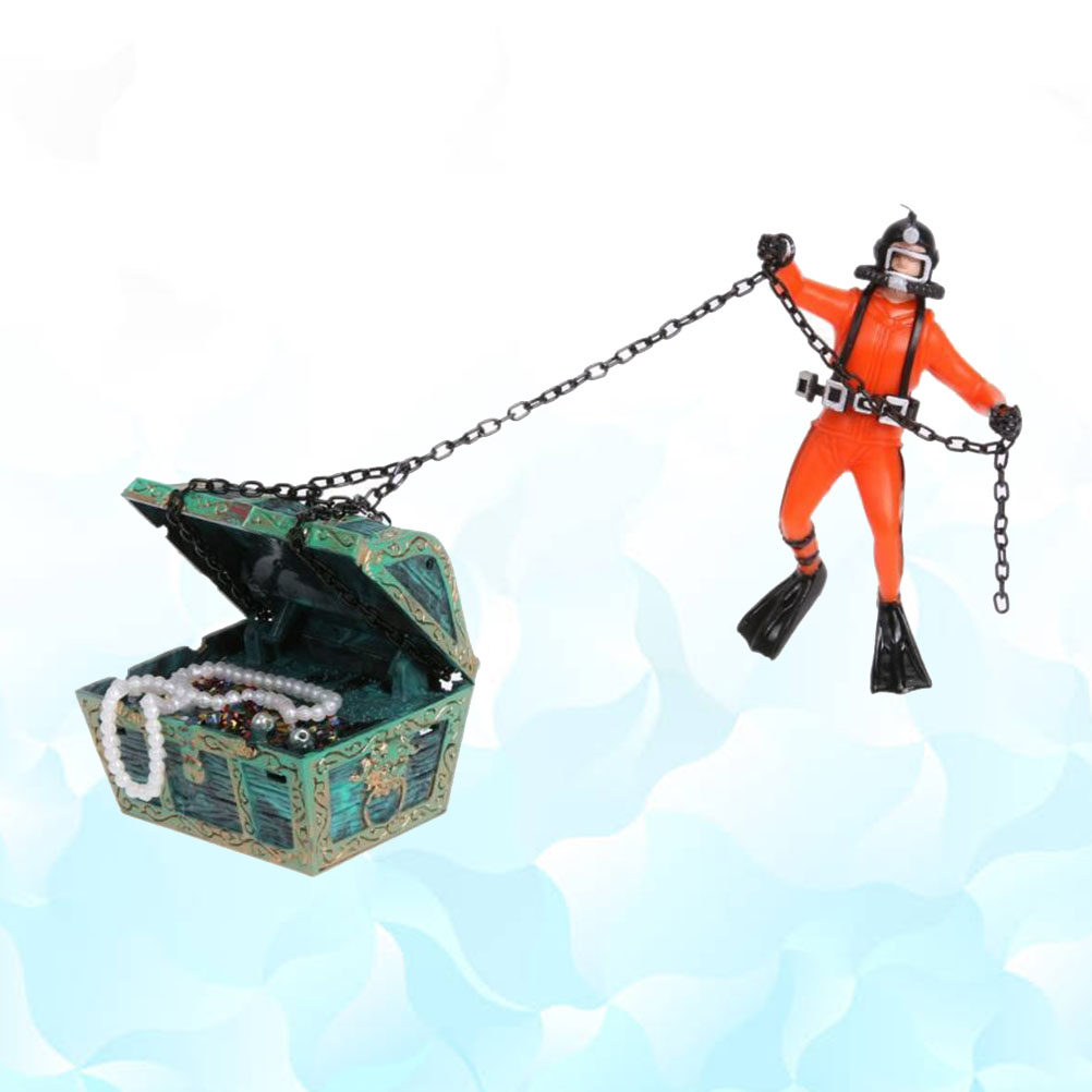 Diver Orange Fish Tank Ornamen - Aquarium Fish Unique review and price